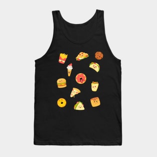 food lover pizza donuts and potato Tank Top